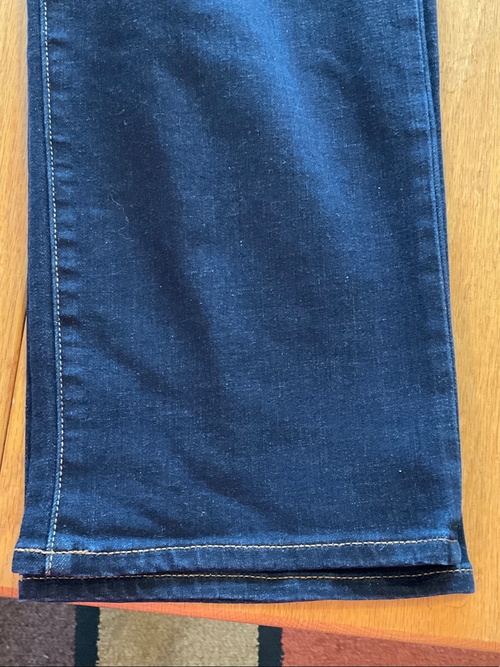 NWT Chico's So Slimming Girlfriend Straight Leg dark wash Jean with stretch 14 - Picture 12 of 13